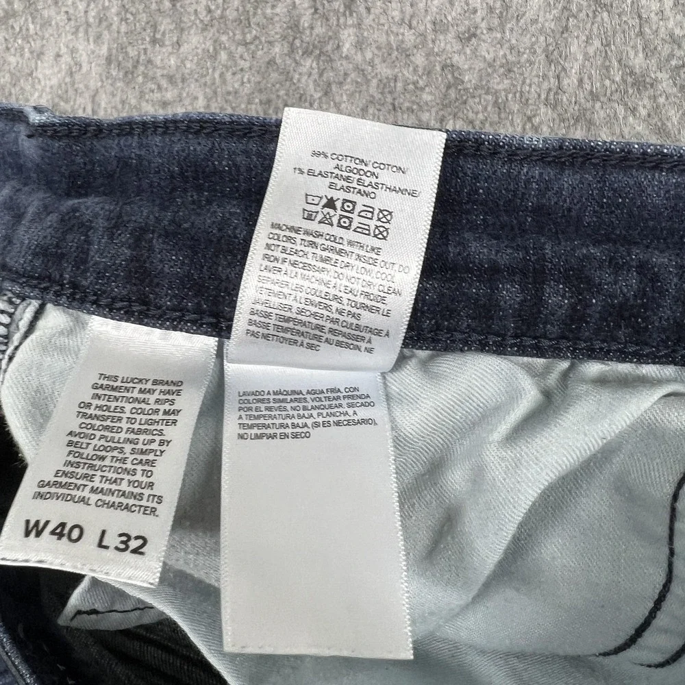 Lucky Brand Jeans Mens 40x32 Athletic Denim Stretch Straight Pants Fit36x29 READ